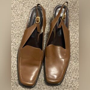 Etienne Aigner Ellie Brown Leather Womens Loafers size 8